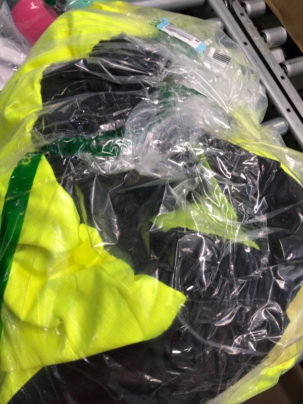 Photo 2 of High Visibility Reflective Winter Bomber Jacket, Black Bottom, ANSI Compliant, Ergodyne GloWear 8377,2XL,Lime
