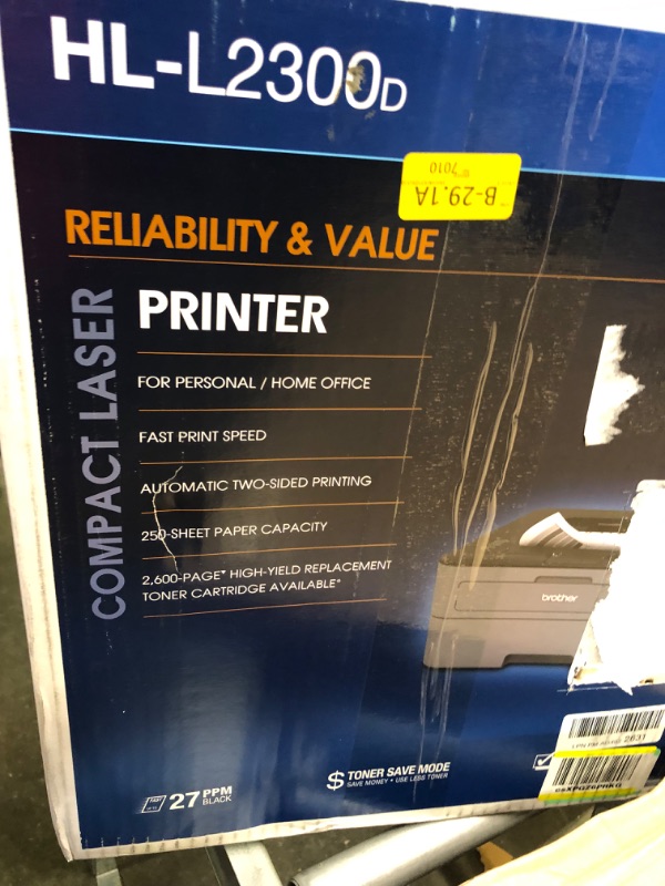 Photo 2 of Brother Monochrome Laser HL2300, Wireless Networking, Duplex Printing, Includes 4 Month Refresh Subscription Trial and Amazon Dash Replenishment Ready
