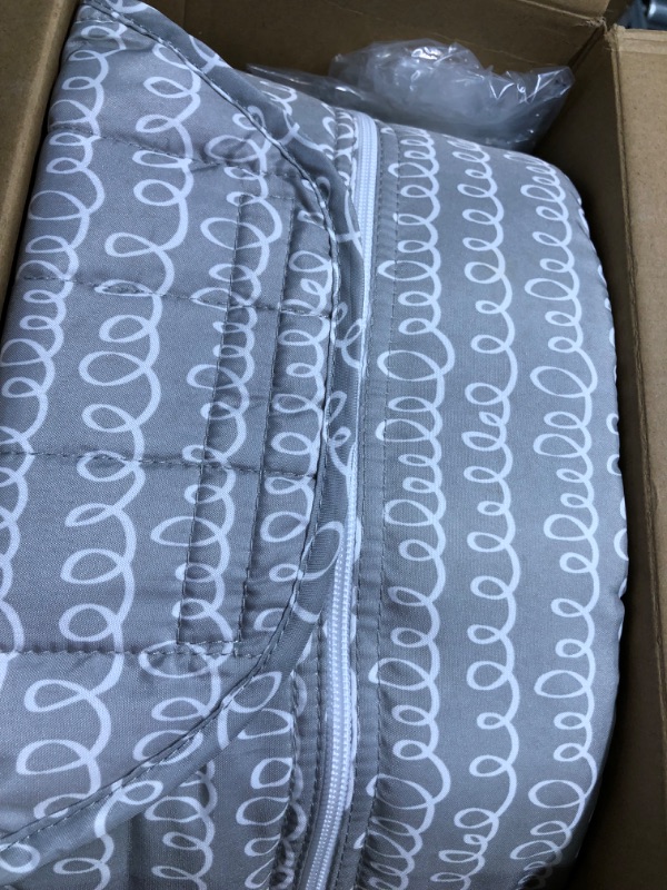 Photo 3 of Baby Delight Snuggle Nest Portable Infant Lounger, Unique Patented Design, Grey Scribbles