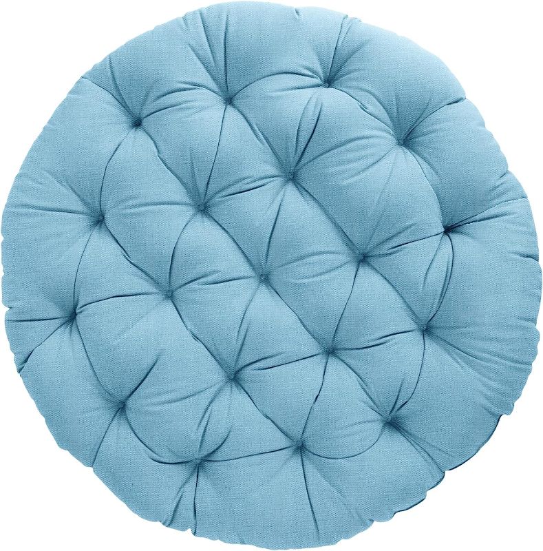 Photo 1 of  Home Papasan Cushion, 44 in x 44 in x 4 in, Sky Blue
