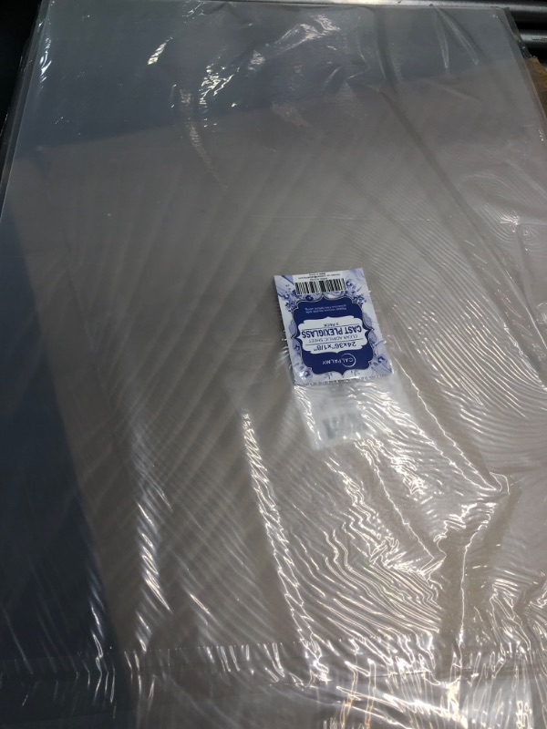 Photo 2 of (2 Pack) 1/8" Thick Clear Acrylic Sheets - 24" x 36" Pre-Cut Plexiglass Sheets for Craft Projects, Signs, Sneeze Guard, and More - Cut with Laser, Power Saw, or Hand Tools 24 Inchx36 Inch Clear (2-pack?