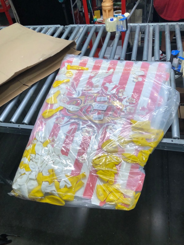 Photo 3 of 2 Pieces Giant Popcorn Box Cardboard Stand up with 100 Balloons Movie Popcorn 3D Popcorn Box Cardboard Stand up and Yellow White Popcorn Theme Balloons Carnival Decorations for Movie Themed Party
--- Factory Seal --- 