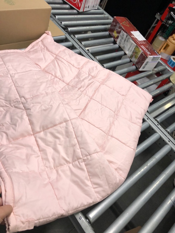 Photo 4 of Amazon Basics Kid's Cotton Weighted Blanket, 10 Pounds, 41 x 60 Inches, Pink
