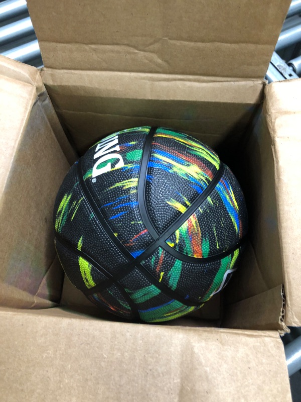 Photo 3 of Spalding Marble Series Multi-Color Outdoor Basketball Official Size 7, 29.5" Black
--- Needs Air --- 