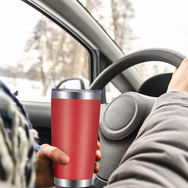 Photo 1 of 20oz Tumbler with Lid Stainless Steel Tumbler Cup Vacuum Insulated Double Wall Travel Coffee Mug Powder Coated Coffee Cup COLOR MAY VARY!
