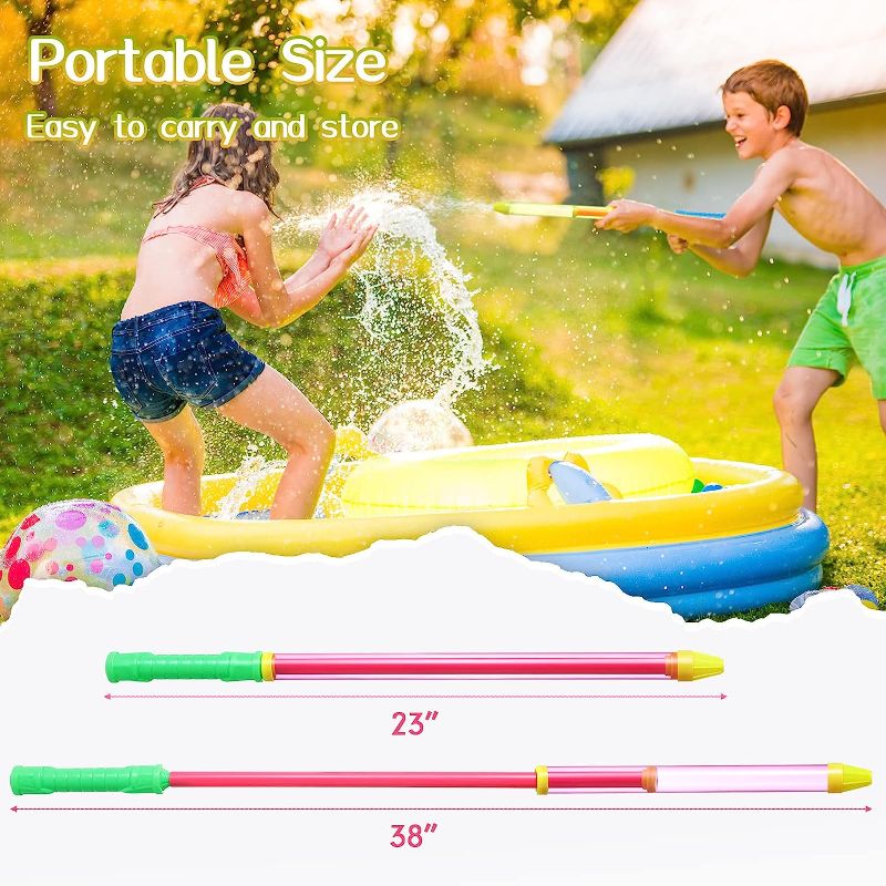 Photo 2 of 22.4 Inch Crayon Water Guns Water Tube Squirters Water Suction Gun Water Shooter Beach and Pool Toys Squirt Guns for Summer Poor Party Water Game
