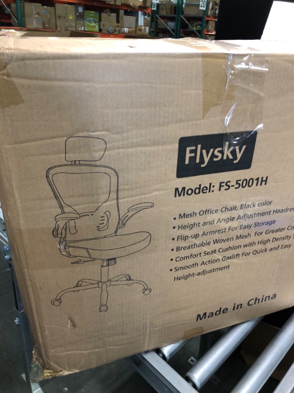 Photo 1 of Office Desk Chair Breathable Mesh Swivel Computer Chair, Lumbar Back Support Task Chair, Office Chairs with Headrest and Flip-up Arms,...

