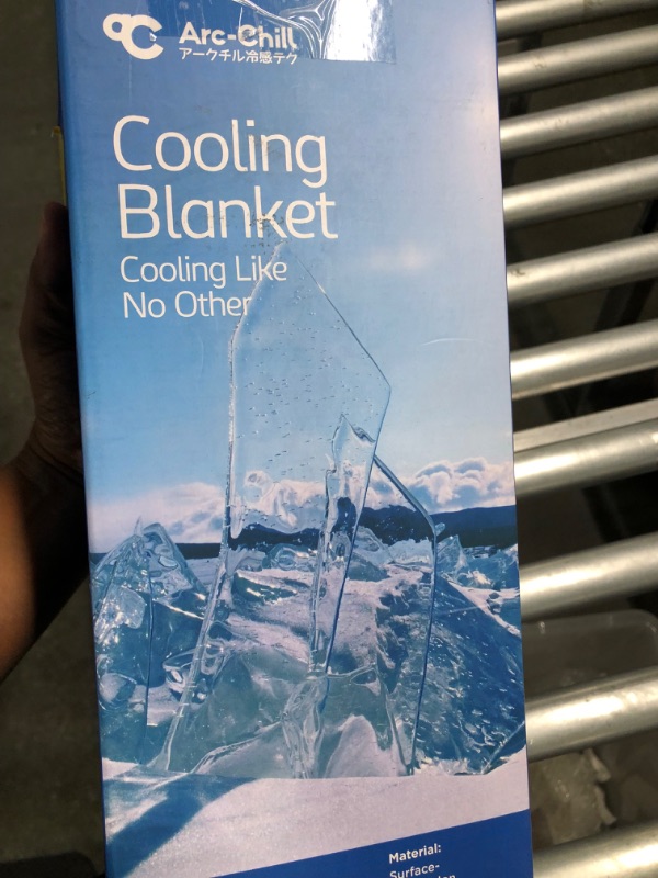 Photo 1 of Elegear Revolutionary Cooling Blanket Absorbs Heat to Keep Adults/Children/Babies Cool on Warm Nights, Japanese Q-Max>0.4 Arc-Chill Cooling Fiber, Breathable, Comfortable, Hypo-Allergenic, All-Season Gray 59" x 79"