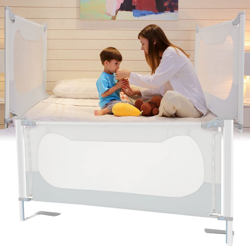 Photo 1 of Bed Rail for Toddlers, 78.7" Baby Bed Rail Guard with Upgraded Durable Material, Sturdy Toddler Bed Rail No Gap, Easy to Install Bed Guard Rail...
