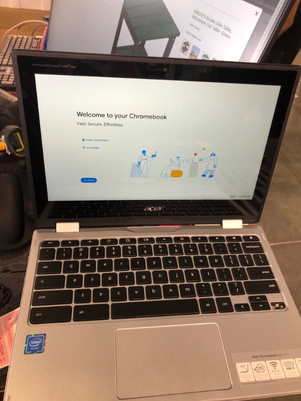 Photo 3 of Acer Chromebook Spin 311 CP311-2H-C3KA Convertible Laptop, Intel Celeron N4000, 11.6" HD Touchscreen, 4GB LPDDR4, 64GB eMMC, Gigabit WiFi, Bluetooth 5.0
