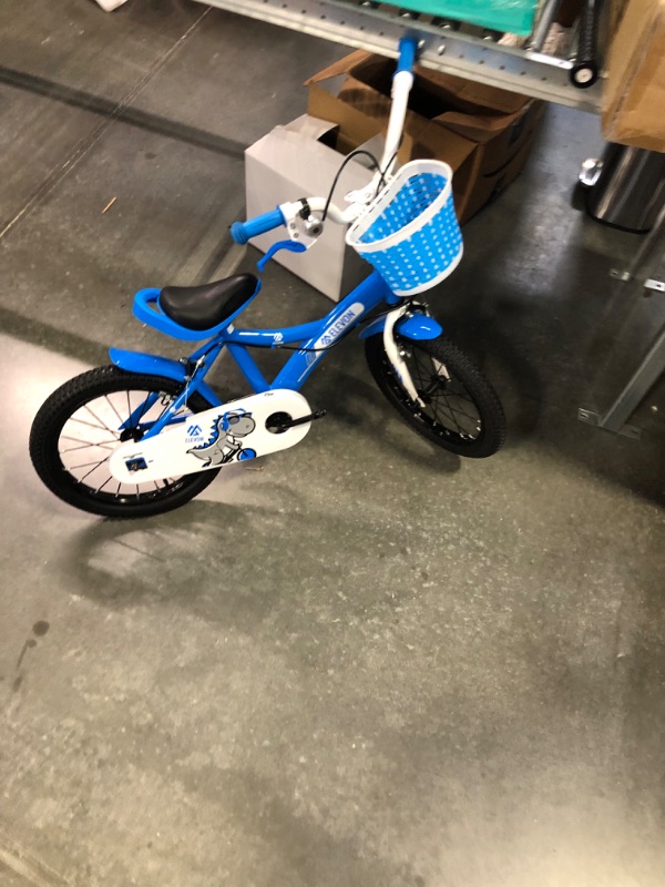 Photo 3 of Elevon Dinos Kids Bike Kids Bicycle with Removable Training Wheels and Basket 12 Inch 14 Inch 16 Inch 18 Inch for Boys Girls Ages 2-9 Years Old
--- No Paddles/ train W --- 