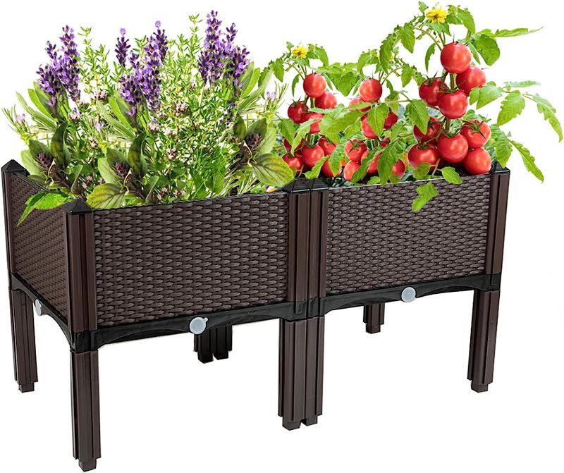 Photo 1 of 
Click image to open expanded view (ONLY ONE PLANTER BOX)







VIDEOS
TDDSS Raised Garden Bed with Legs Planters for Outdoor Plants Planter Box Plant pots Elevated Garden Boxes of Garden Patio Balcony Deck to Planting Flowers Vegetables Tomato and Herbs