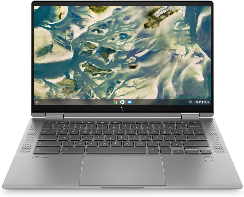 Photo 1 of HP Chromebook x360 14c-cc0013dx 14 inch FHD 2 in 1 Touchscreen Laptop, Intel Core i3-1115G4, Intel UHD Graphics, 8 GB DDR4 RAM, 128 GB SSD Webcam, Wifi & Bluetooth, Google Chrome OS, Silver (Renewed)
