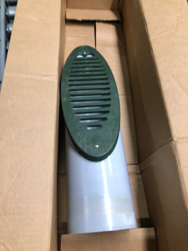 Photo 3 of 4 in. Green Angled Drainage Grate Yard Drain, Yard Drain Emitter for Sump Pump Discharge & Downspout Extensions, Protect Home Foundation & Reduce Stagnant Water, Compatible with 4-Inch Connections