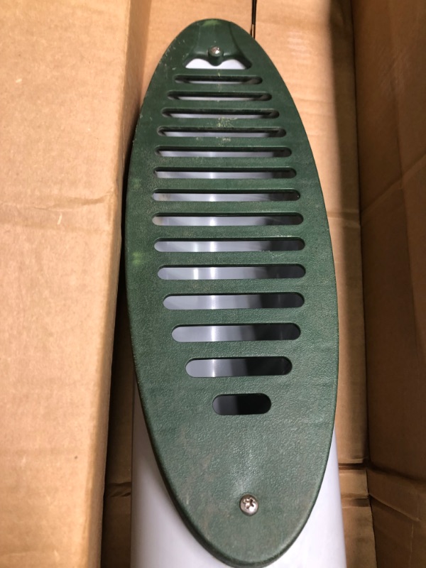 Photo 4 of 4 in. Green Angled Drainage Grate Yard Drain, Yard Drain Emitter for Sump Pump Discharge & Downspout Extensions, Protect Home Foundation & Reduce Stagnant Water, Compatible with 4-Inch Connections