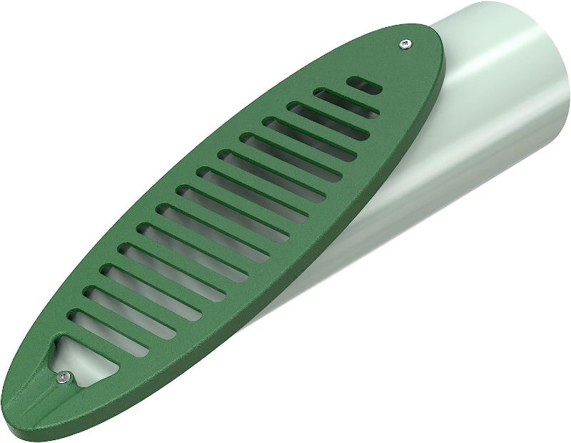 Photo 1 of 4 in. Green Angled Drainage Grate Yard Drain, Yard Drain Emitter for Sump Pump Discharge & Downspout Extensions, Protect Home Foundation & Reduce Stagnant Water, Compatible with 4-Inch Connections