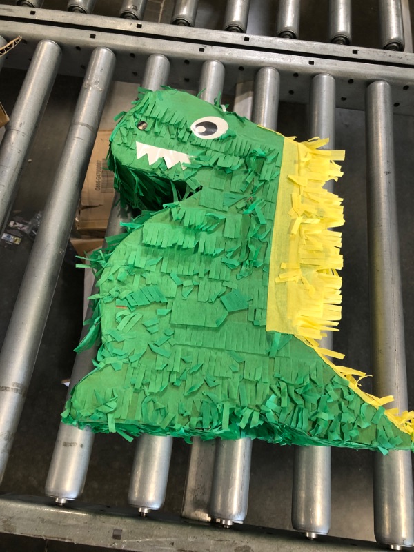 Photo 1 of Dinosaur Pinata for Jurassic Size Fun at Parties and Celebrations - T-Rex Dino Pinata Includes Blind-Fold & Baton - Excellent Addition to a Dinosaur Birthday Party - Dinosaur Party Games - 1 Set