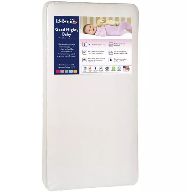 Photo 1 of Kolcraft Good Night Baby Crib and Toddler Mattress