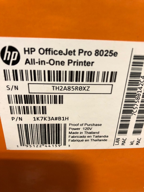 Photo 6 of HP OfficeJet Pro 8025e Wireless Color All-in-One Printer with bonus 6 free months Instant Ink with HP+ (1K7K3A) New version