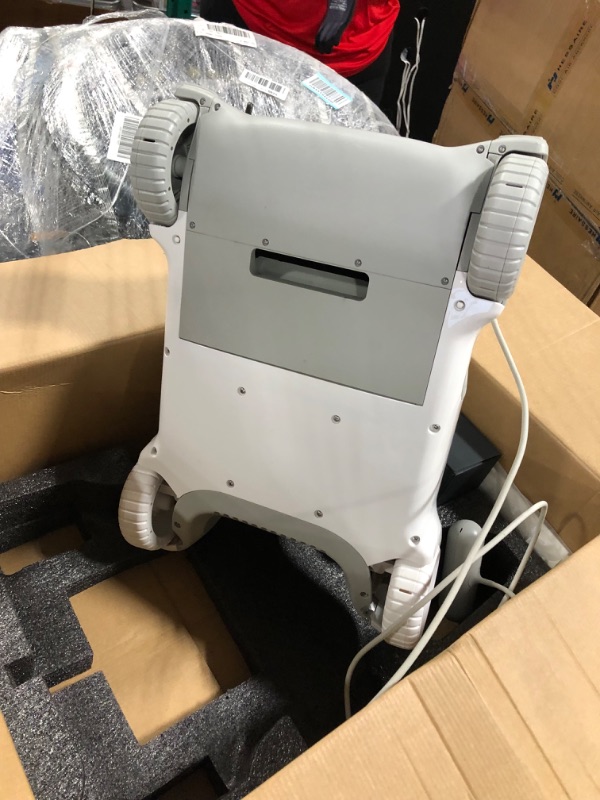 Photo 1 of Genkinno Cordless Robotic Pool Vacuum Cleaner: Automatic Pool Vacuum for Above/In Ground Swimming Pool - Smart Navigation Pool Vacuum Lasts 120-240 Mins and Remote Control for Efficient Cleaning White