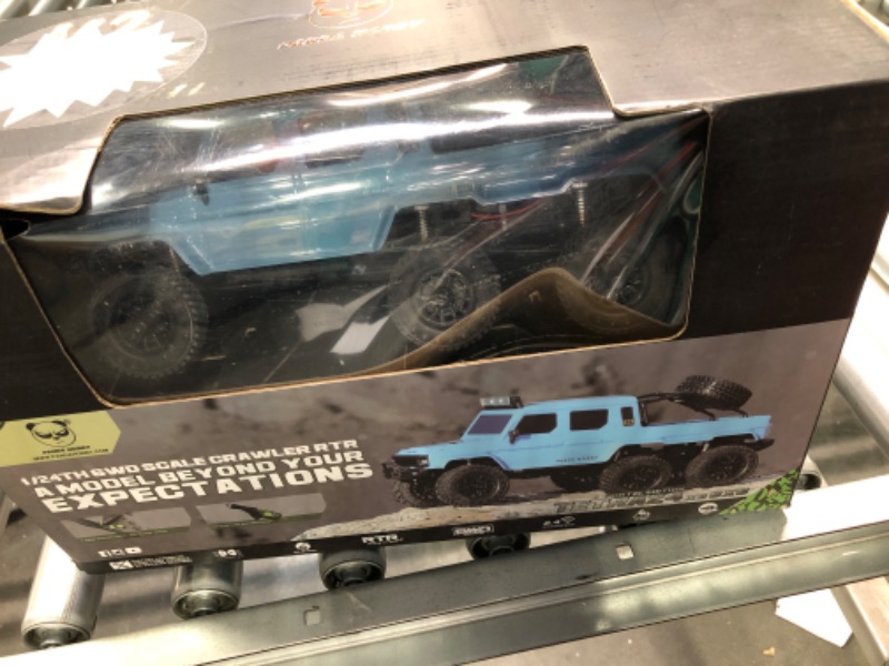 Photo 1 of PANDA HOBBY Tetra24 X3 6X6 V2, 1/24 RC Crawler RC Truck 6WD, Portal Axles & Electrified Magnetic Body Blue