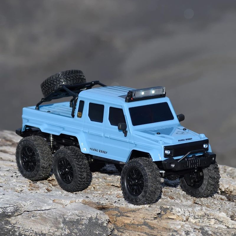 Photo 1 of PANDA HOBBY Tetra24 X3 6X6 V2, 1/24 RC Crawler RC Truck 6WD, Portal Axles & Electrified Magnetic Body Blue
