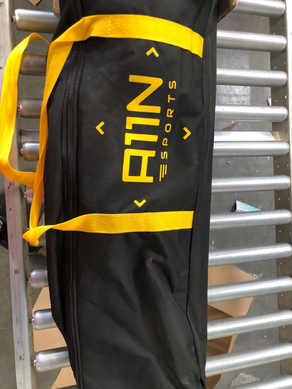 Photo 3 of A11N Portable Pickleball Net System, Designed for All Weather Conditions with Steady Metal Frame and Strong PE Net, Regulation Size Net with Carrying Bag Yellow&Black