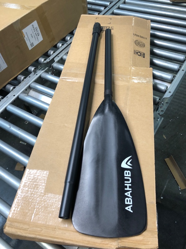 Photo 1 of Abahub 1 x 4 Section Carbon SUP Paddle/Kayak Oar, Adjustable Stand up Paddleboard Paddles, Lightweight Carbon Shaft Black/Blue/Green/Gray/Orange/Red Plastic Blade
