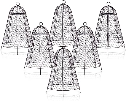 Photo 1 of 12 Pack Chicken Wire Cloche Plant Protectors and Covers Wire Garden Cloches from Animals Strong and Not Easy to Deform, No Assembly Required,12 x 15.7 Inches