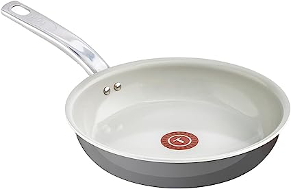 Photo 1 of T-fal Fresh Recycled Aluminum Ceramic Nonstick Fry Pan 12 Inch Cookware, Pots and Pans, Dishwasher Safe Grey