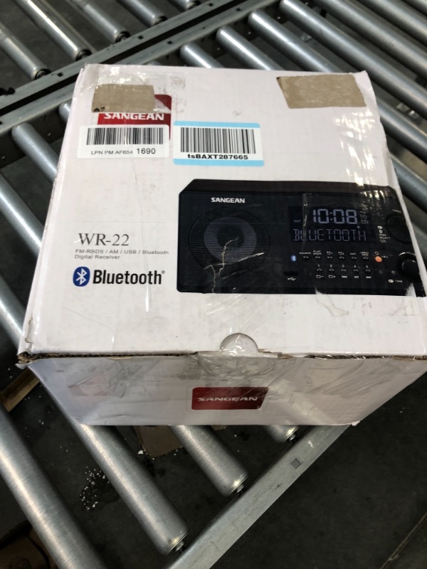 Photo 2 of Sangean WR22BK FM-RBDS/AM/USB Bluetooth Digital Tabletop Radio with Remote