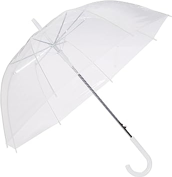 Photo 1 of Amazon Basics Clear Bubble Umbrella, Round, 34.5 inch

