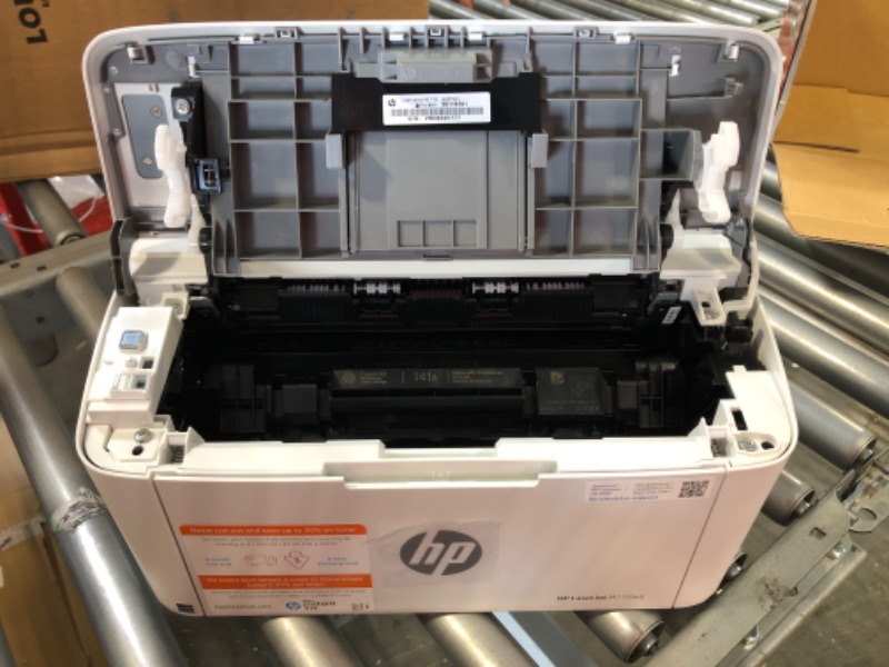 Photo 1 of HP - LaserJet M110we Wireless Black and White Laser Printer with 6 months of Instant Ink included with HP+ - White
