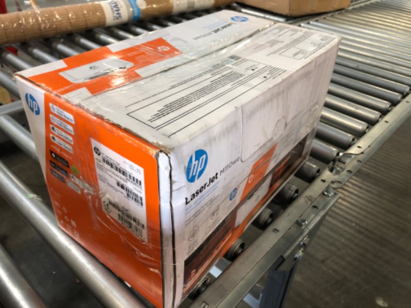 Photo 1 of HP - LaserJet M110we Wireless Black and White Laser Printer with 6 months of Instant Ink included with HP+ - White
