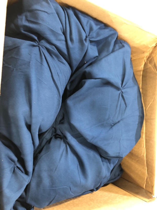Photo 3 of Amazon Basics Pinch Pleat All-Season Down-Alternative Comforter Bedding Set - King, Navy Blue Navy Blue King Bedding Set