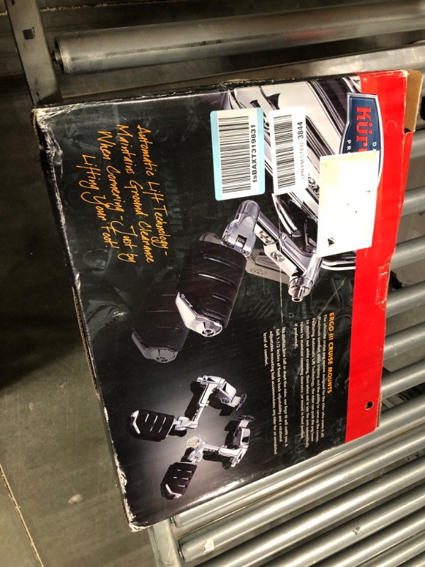 Photo 2 of Kuryakyn 3990 Motorcycle Foot Control: Ergo III Cruise Mounts with Trident Dually ISO Pegs for 2001-17 Honda Gold Wing GL1800, F6B, and Valkyrie Motorcycles, Gloss Black