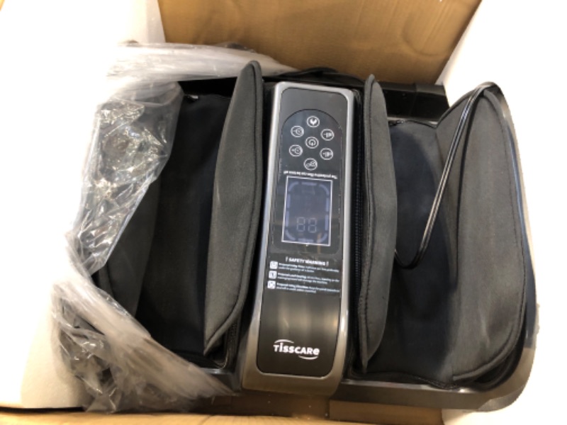 Photo 3 of ***MISSING REMOTE*** TISSCARE Shiatsu Foot Massager Machine w/ Remote & Heat for Plantar Fasciitis & Neuropathy, Deep Kneading Calf Massage, Leg Massager, Promote Blood Circulation & Pain Relief & Better Sleep Gray