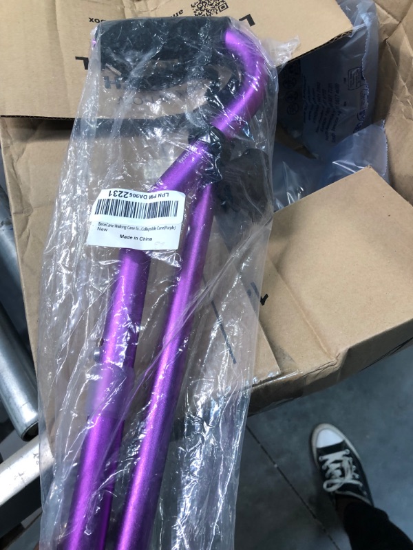 Photo 1 of BeneCane Walking Cane for Men & Women Adjustable Cane with Offset Soft Cushioned Handle -Portable Lightweight Sturdy Mobility Walker Aid for Elderly, Seniors Collapsible Cane
