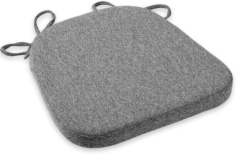 Photo 1 of  Chair Cushions for Dining Chairs with Ties Removable Cover Non Slip Dining Room Seat Cushions for Kitchen Chairs 2 Pack Grey