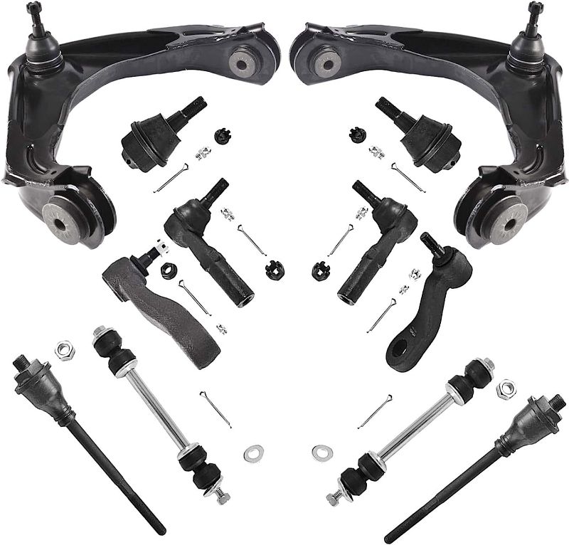 Photo 1 of ASTARPRO - 8-Lug Suspension Kits Front Upper Control Arms(zerk) with Ball Joints+Tie Rod+Sway Bar+Steering Pitman Arm+ Idler Arm Replacement for Silverado...