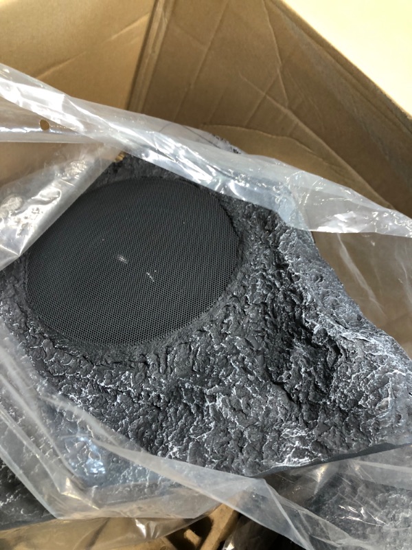 Photo 4 of Innovative Technology Outdoor Rock Speaker Pair - Wireless Bluetooth Speakers for Garden, Patio, Waterproof, Built for all Seasons & Solar Powered with Rechargeable Battery, Music Streaming - Charcoal