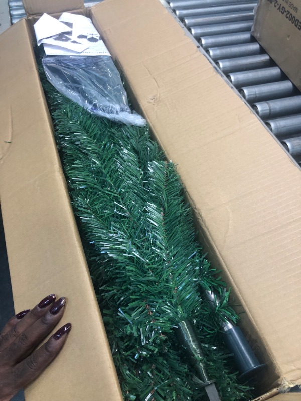 Photo 1 of Amazing Seasons 6 Ft. Christmas Tree | Green Branches with Sturdy Metal Base | Unlit Artifical Pine, AU-IT6-600-GRN 6ft Unlit, Green