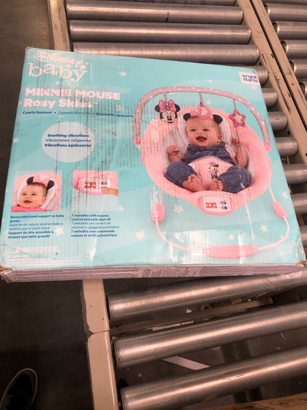 Photo 1 of Bright Starts Minnie Mouse Rosy Skies Cradling Baby Bouncer - Pink