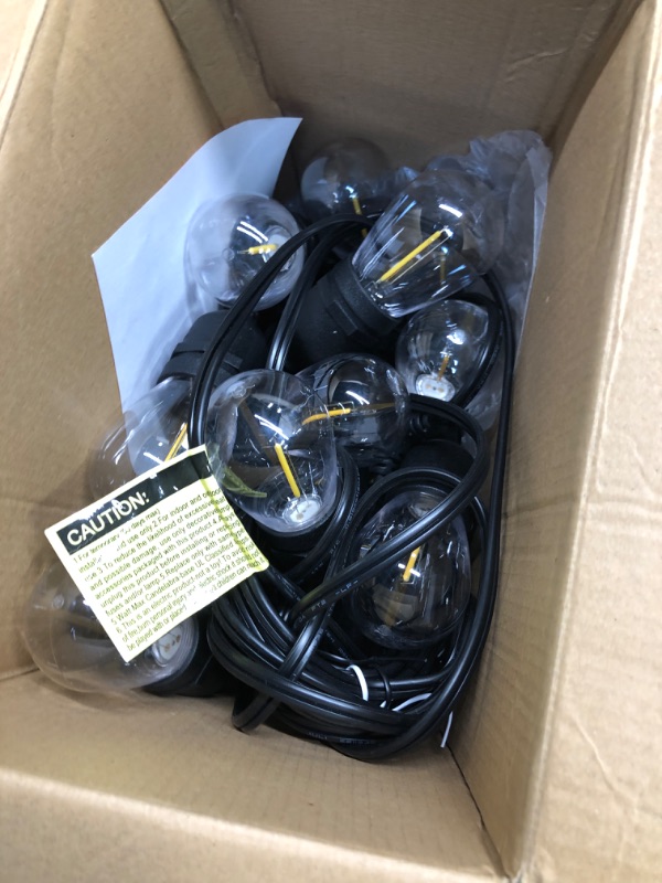 Photo 1 of addlon LED Outdoor String Lights 48FT with Edison Vintage Shatterproof Bulbs and Commercial Grade Weatherproof Strand - ETL Listed Heavy-Duty Decorative Lights for Patio Garden 48FT Black