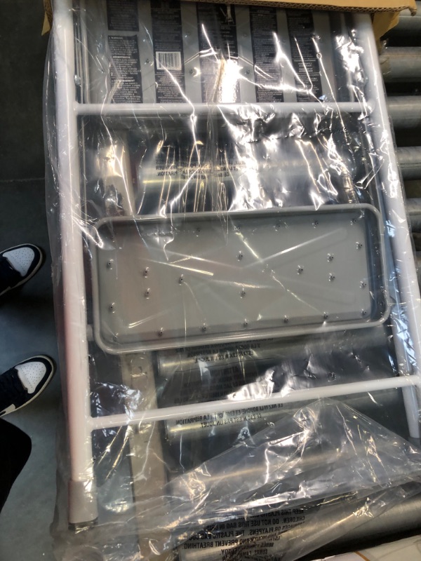 Photo 1 of Rubbermaid RMS-2 2-Step Steel Step Stool, 225-pound Capacity, White & Command Picture Hanging Strips Heavy Duty, Holds 16 lbs, White 14 Pairs 2-Step Stool + Hanging Strips