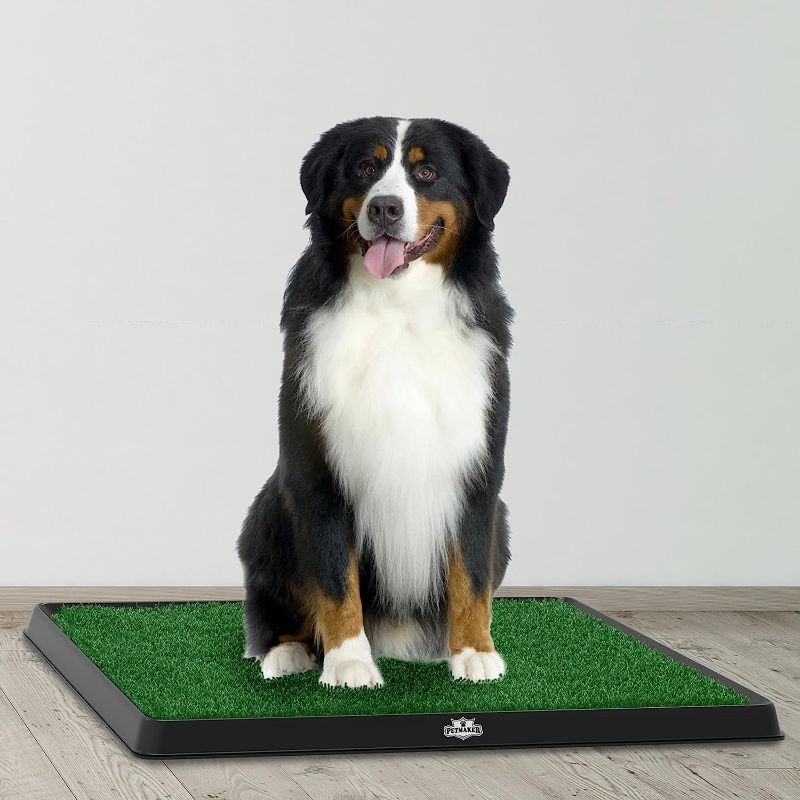 Photo 1 of Artificial Grass Puppy Pee Pad for Dogs and Small Pets - 20x25 Reusable 3-Layer Training Potty Pad with Tray - Dog Housebreaking Supplies by PETMAKER