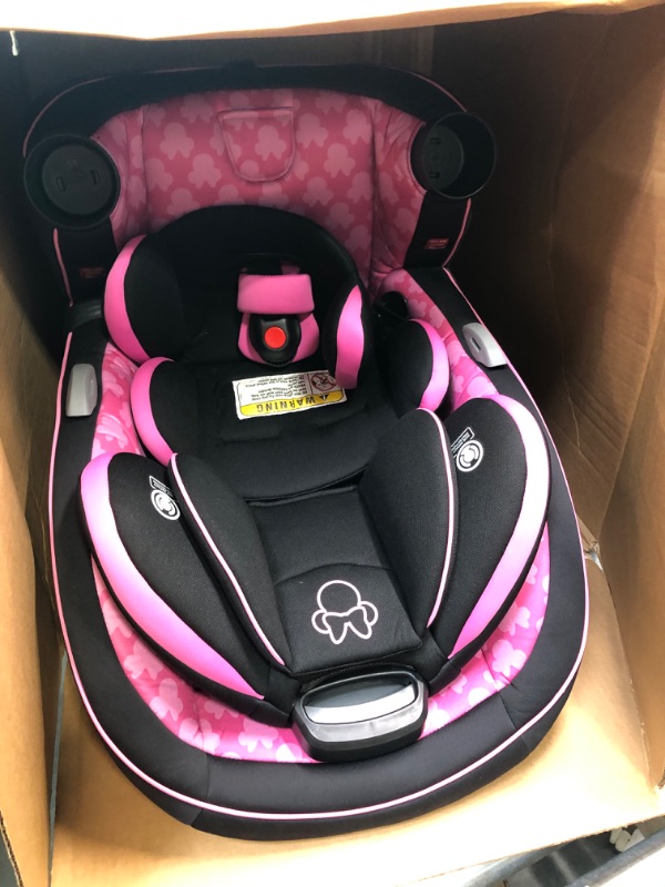 Photo 3 of Disney Baby Grow and Go All-in-One Convertible Car Seat, Rear-facing 5-40 pounds, Forward-facing 22-65 pounds, and Belt-positioning booster 40-100 pounds, Simply Minnie