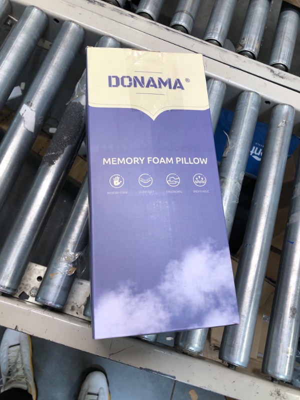 Photo 1 of DONAMA Cervical Pillow for Neck Pain Relief,Contour Memory Foam Pillow,Ergonomic Orthopedic Neck Support Pillow for Side,Back and Stomach Sleepers with Breathable Pillowcase-Queen Size,Light Grey Light Grey 1 Pack