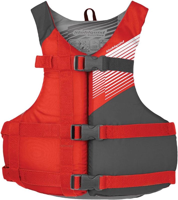 Photo 1 of 
Roll over image to zoom in
Stohlquist Fit Youth Life Jacket - Coast Guard Approved, High Mobility PFD, Buoyancy Foam, Fully Adjustable for Children