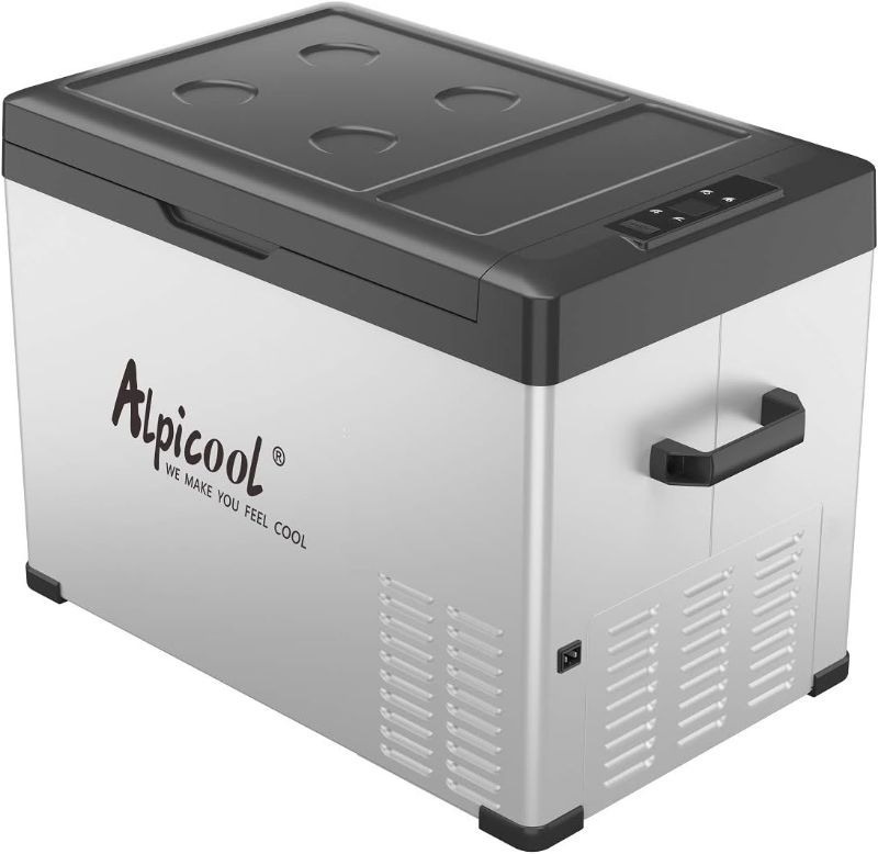 Photo 1 of Alpicool C40 Portable Refrigerator, 12 Volt Car Freezer, 42 Quart(40 Liter) Fast Cooling 12V Car Fridge Freezer, Car Cooler for RV, Truck, Camping, Outdoor -12/24V DC and 100-240V AC (Black and Silver) C40 40 Liter